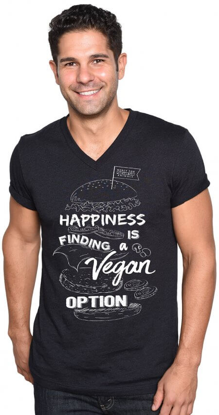 ‘Happy Vegan’ V-neck