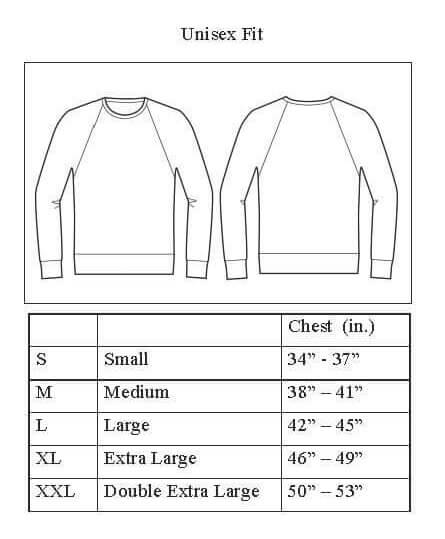 Sizing chart for Logo Sweatshirt